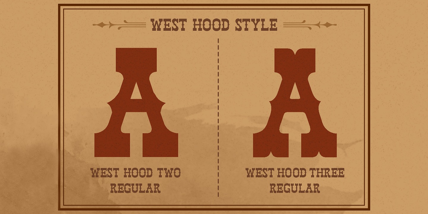 West Hood Two Font preview